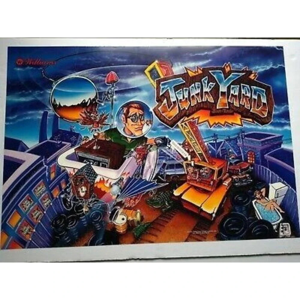 Williams Junkyard Pinball Machine Translite Artwork Original NOS 1996 Crazy Bob